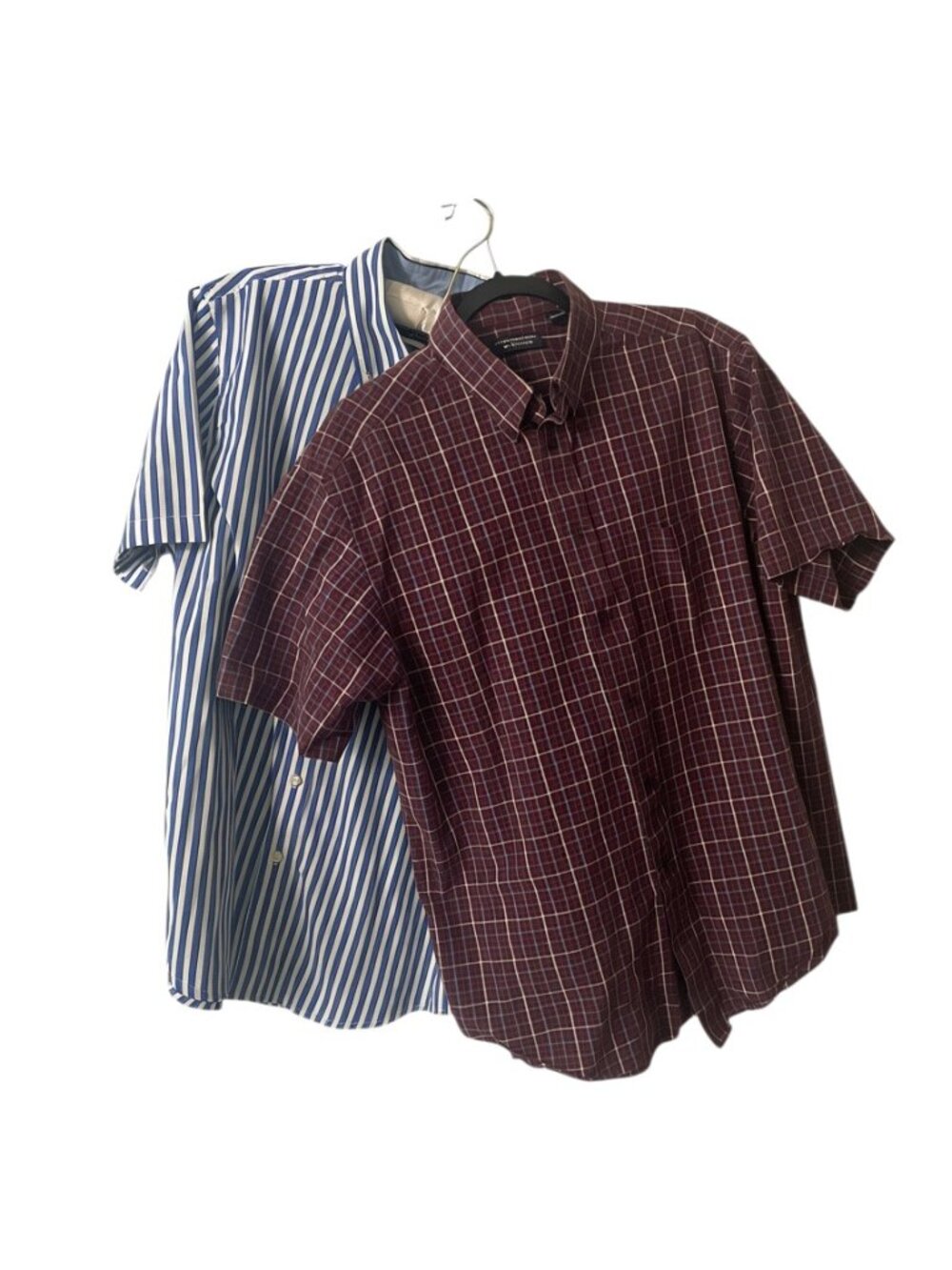 Set of 2 Chaps Easy Care and Roundtree & Yorke Short Sleeve Button Downs Large